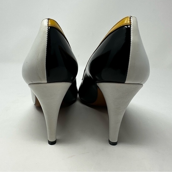 Vintage Amalfi Leather Heels Color Block  Heels Woman’s Size 8 1/2 B - Picture 3 of 7